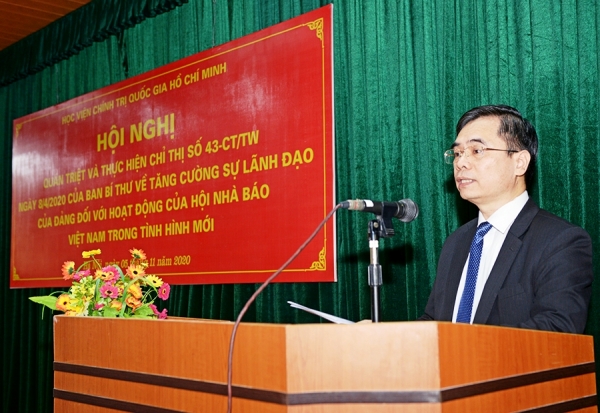 Hội nghị Quán triệt và thực hiện Chỉ thị số 43-CT/TW ngày 08-4-2020 của Ban Bí thư “về tăng cường sự lãnh đạo của Đảng đối với hoạt động của Hội Nhà báo Việt Nam trong tình hình mới”.