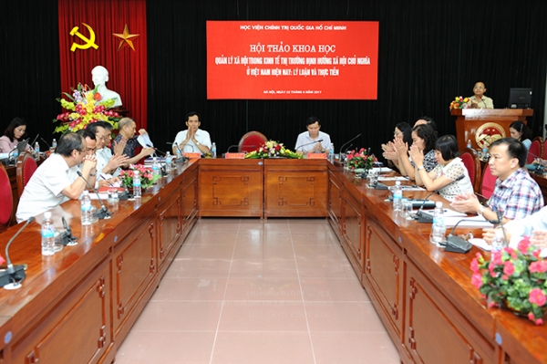 Hội thảo khoa học: Quản lý xã hội trong điều kiện nền kinh tế thị trường định hướng XHCN ở Việt Nam hiện nay: lý luận và thực tiễn