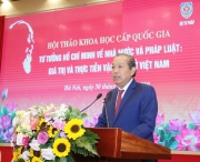 Hội thảo khoa học cấp quốc gia: “Tư tưởng Hồ Chí Minh về nhà nước và pháp luật - Giá trị và thực tiễn vận dụng ở Việt Nam”