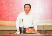 Đồng chí Nguyễn Xuân Thắng, Ủy viên Bộ Chính trị, Giám đốc Học viện Chính trị quốc gia Hồ Chí Minh, Chủ tịch Hội đồng Lý luận Trung ương làm việc tại thành phố Hải Phòng