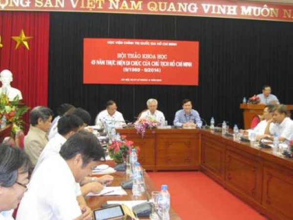 Hội thảo khoa học: 45 năm thực hiện Di chúc của Chủ tịch Hồ Chí Minh (9/1969 – 9/2014)