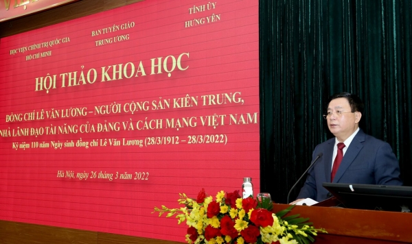 Đồng chí Lê Văn Lương - Người cộng sản kiên trung, nhà lãnh đạo tài năng của Đảng và cách mạng Việt Nam